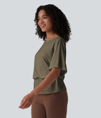 T-shirt de travail col bateau demi-manches