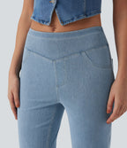 Jean décontracté Halara Flex™ taille mi-haute coupe évasée avec poches