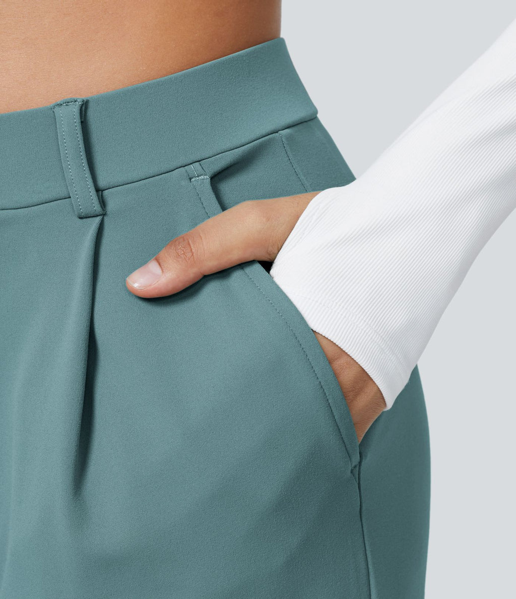 Pantalon tailleur Halara Flex™ DayStretch coupe droite taille haute avec poches