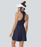Robe de golf mini SoftlyZero™ Airy évasée à effet frais InstantCool en 2-en-1 avec col dos nageur et poche pour tee de golf, protection solaire UPF50+