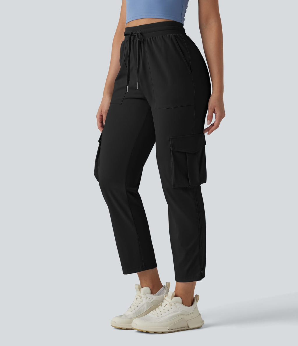 Pantalon cargo de sport SoftlyZero™ Airy taille mi-haute à cordon de serrage, effet frais, avec poches, protection solaire UPF50+