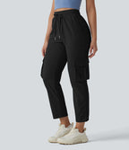 Pantalon cargo de sport SoftlyZero™ Airy taille mi-haute à cordon de serrage, effet frais, avec poches, protection solaire UPF50+