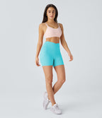 Softlyzero™ Plush Shorts 12,5cm Yoga Taille Haute Croisés Froncés