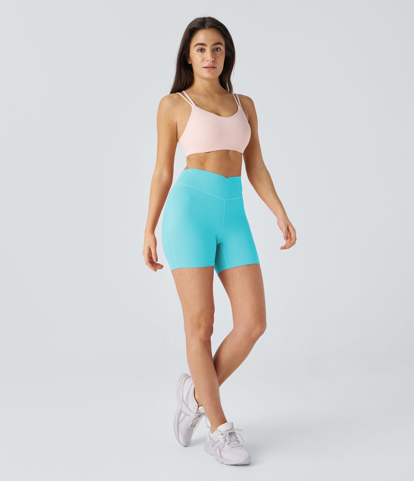 Softlyzero™ Plush Shorts 12,5cm Yoga Taille Haute Croisés Froncés