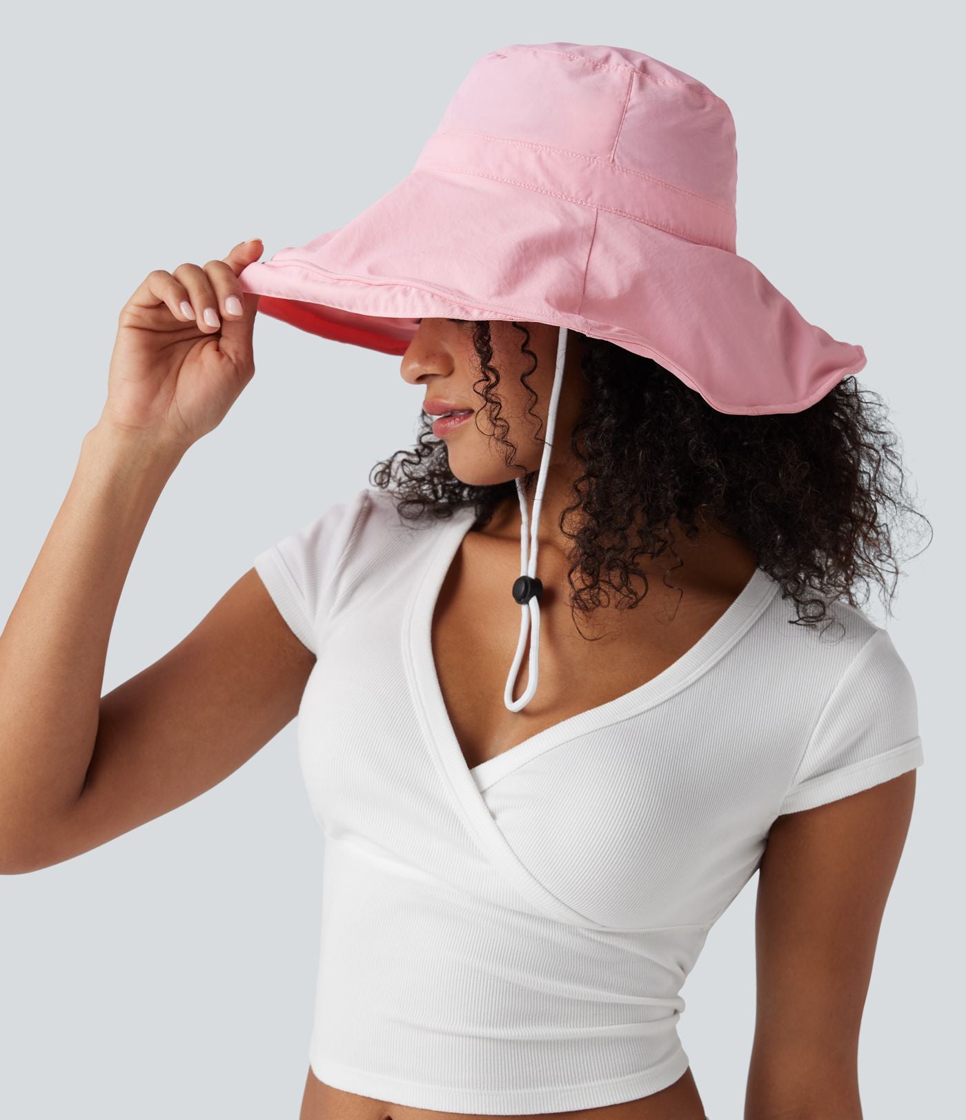 Chapeau de soleil large bord réglable - UPF40+