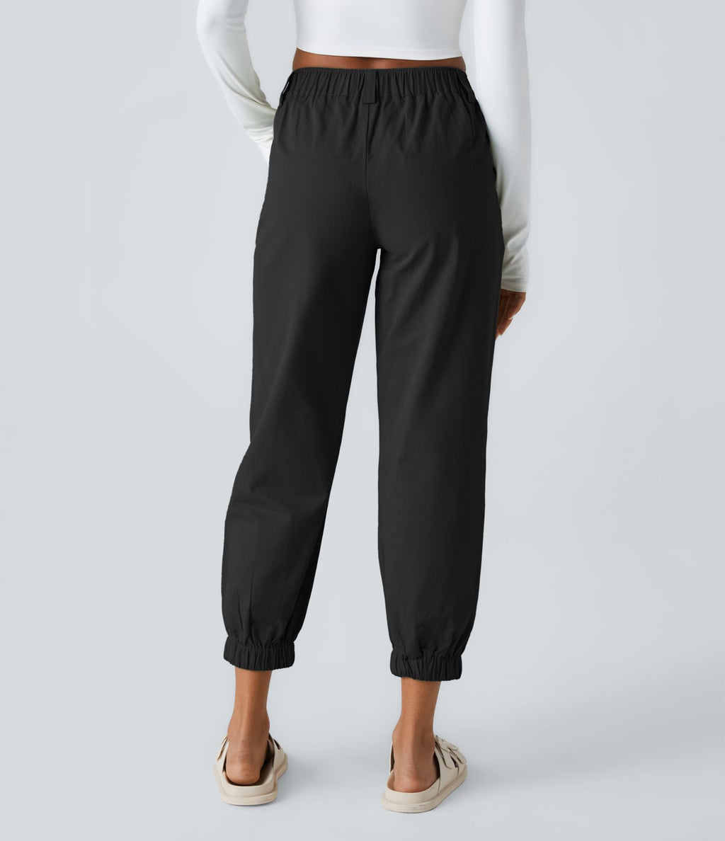 Joggings décontractés à taille mi-haute avec poches