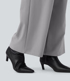 Pantalon tailleur ample taille haute en sergé Halara Flex™ avec poches