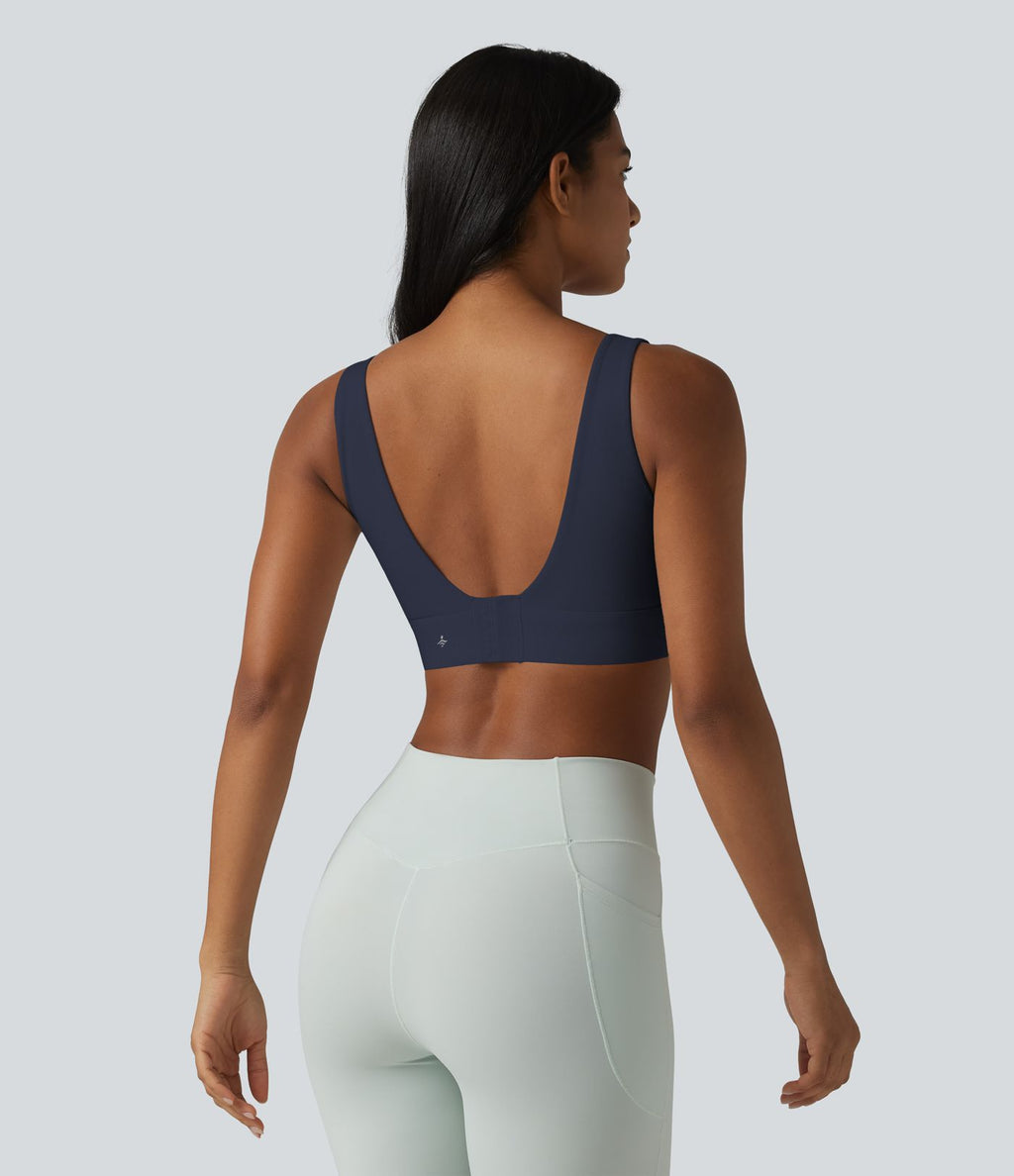 Brassière de sport Halara UltraSculpt™ maintien moyen dos nu avec boucle ajustable et brassière intégrée