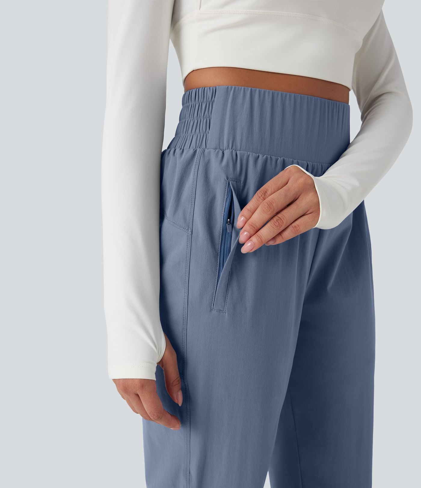 Jogging randonnée taille haute poches zippées