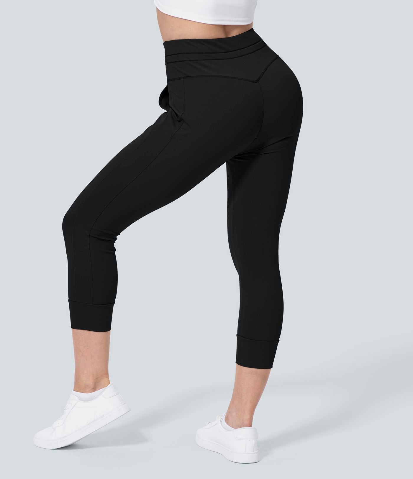 Jogging corsaire de yoga taille haute avec poches latérales Softlyzero™ Plush