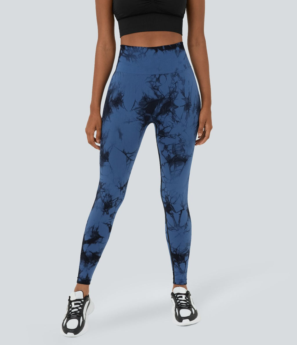 Legging yoga taille haute tie-dye sans couture OneForm Seamless Flow