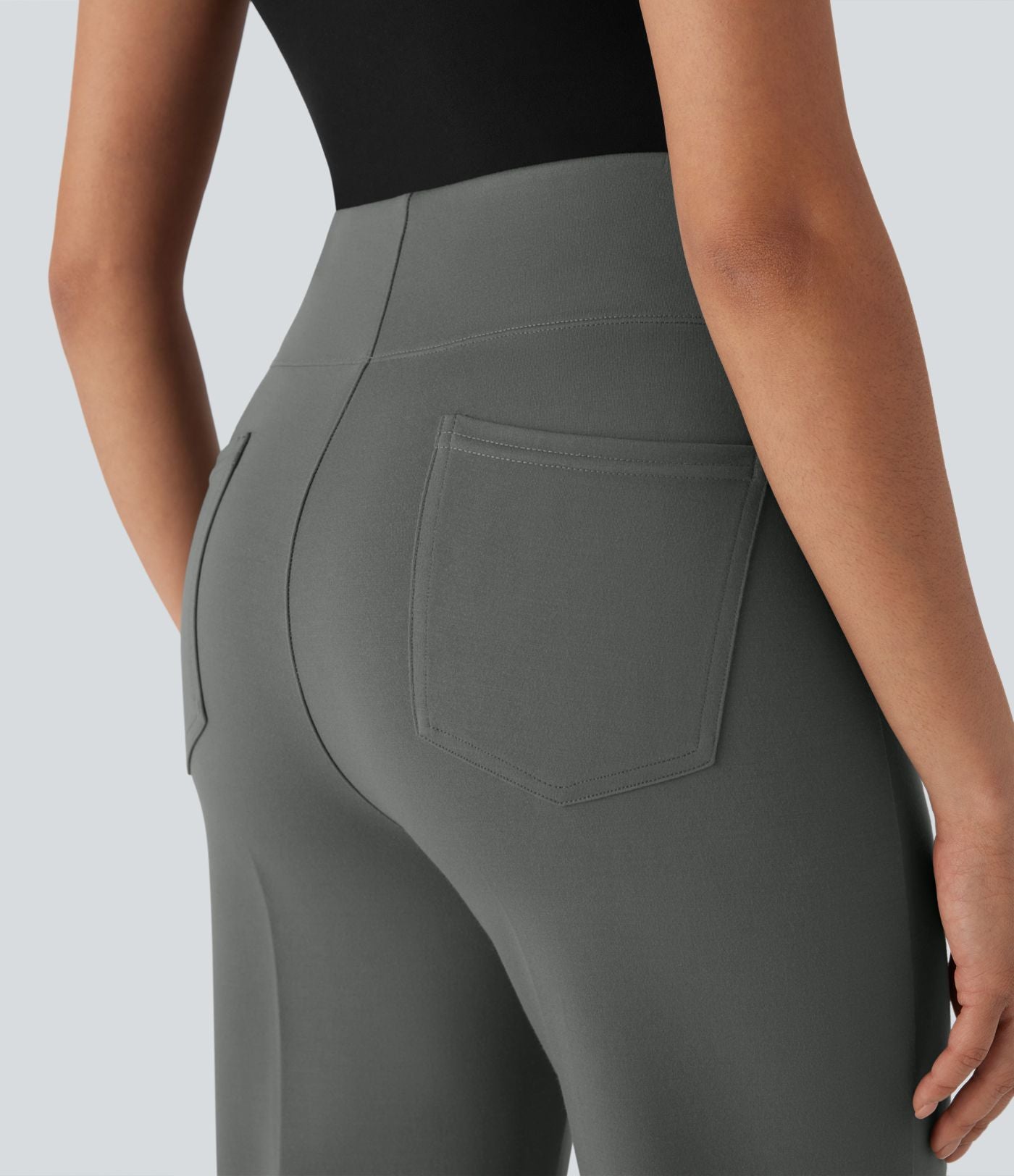 Pantalon de travail court gainant taille haute Halara Flex™ avec poches