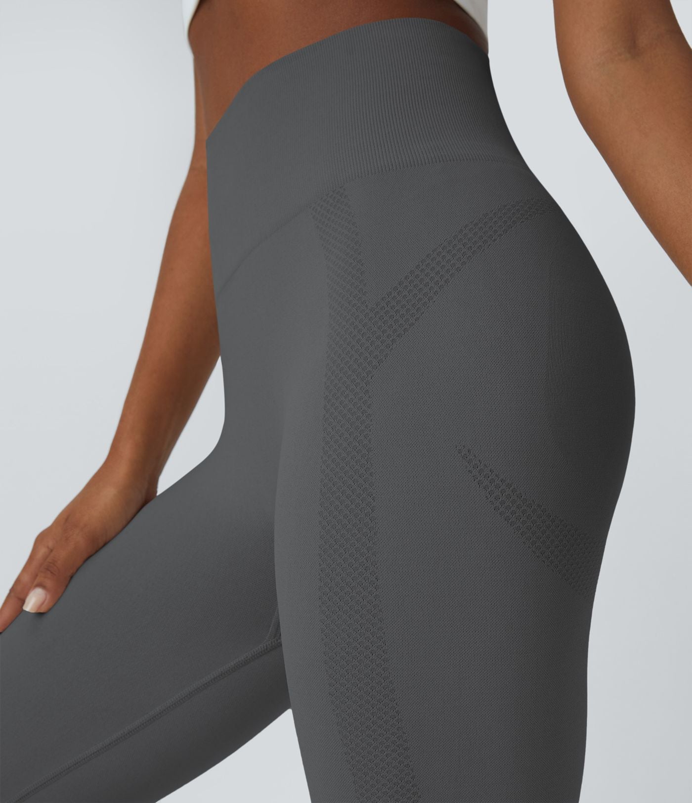 Legging yoga 7/8 taille haute froncé sans couture OneForm Seamless Flow