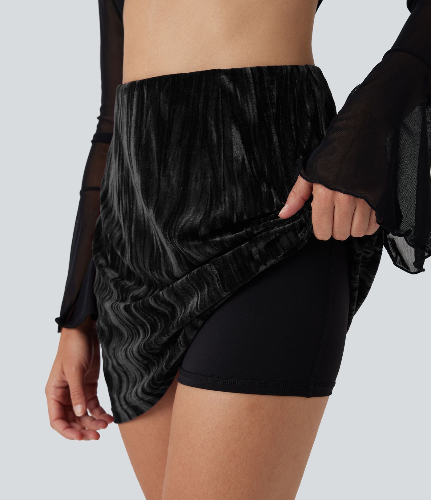 Short cycliste 7,5 cm d'entraînement gainant taille haute avec poches Halara UltraSculpt™