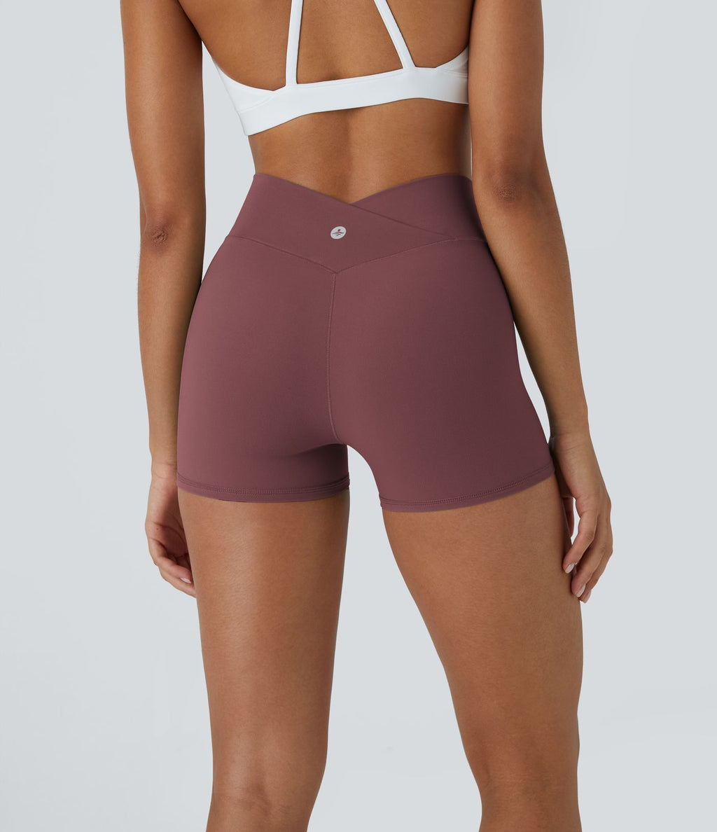 Softlyzero™ Short 7,5cm Biker Taille Haute Croisé Uni