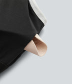Halara UltraSculpt™ Débardeur de yoga col U dos nageur color block avec soutien-gorge intégré et poche