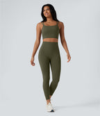 Débardeur yoga court Halara UltraSculpt™ double bretelles torsadé dos nu