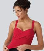 Débardeur court de yoga SoftlyZero™ Plush décolleté en cœur soutien-gorge intégré