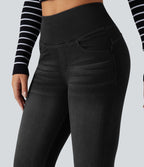 Legging 7/8 en denim gainant taille haute effet push-up Halara Flex™ avec poches
