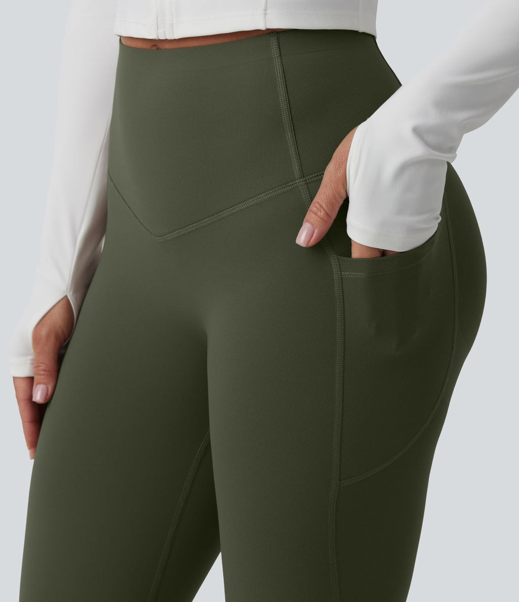 Legging sculptant d'entraînement corsaire Halara UltraSculpt™ taille haute galbant gainant avec poches