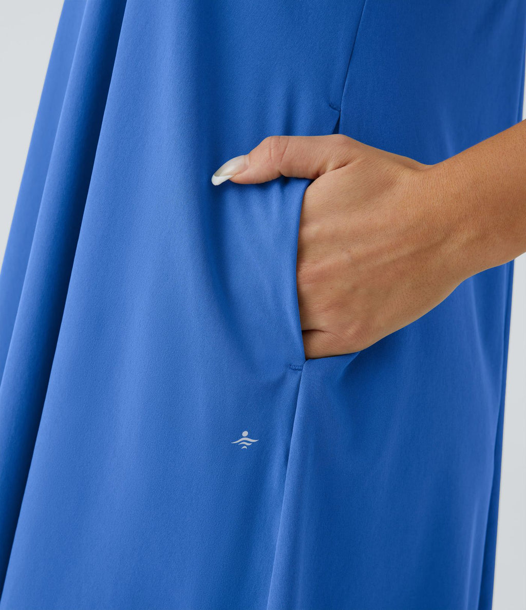 Robe décontractée mi-longue Breezeful™ dos nageur poche latérale fluide asymétrique séchage rapide A-C