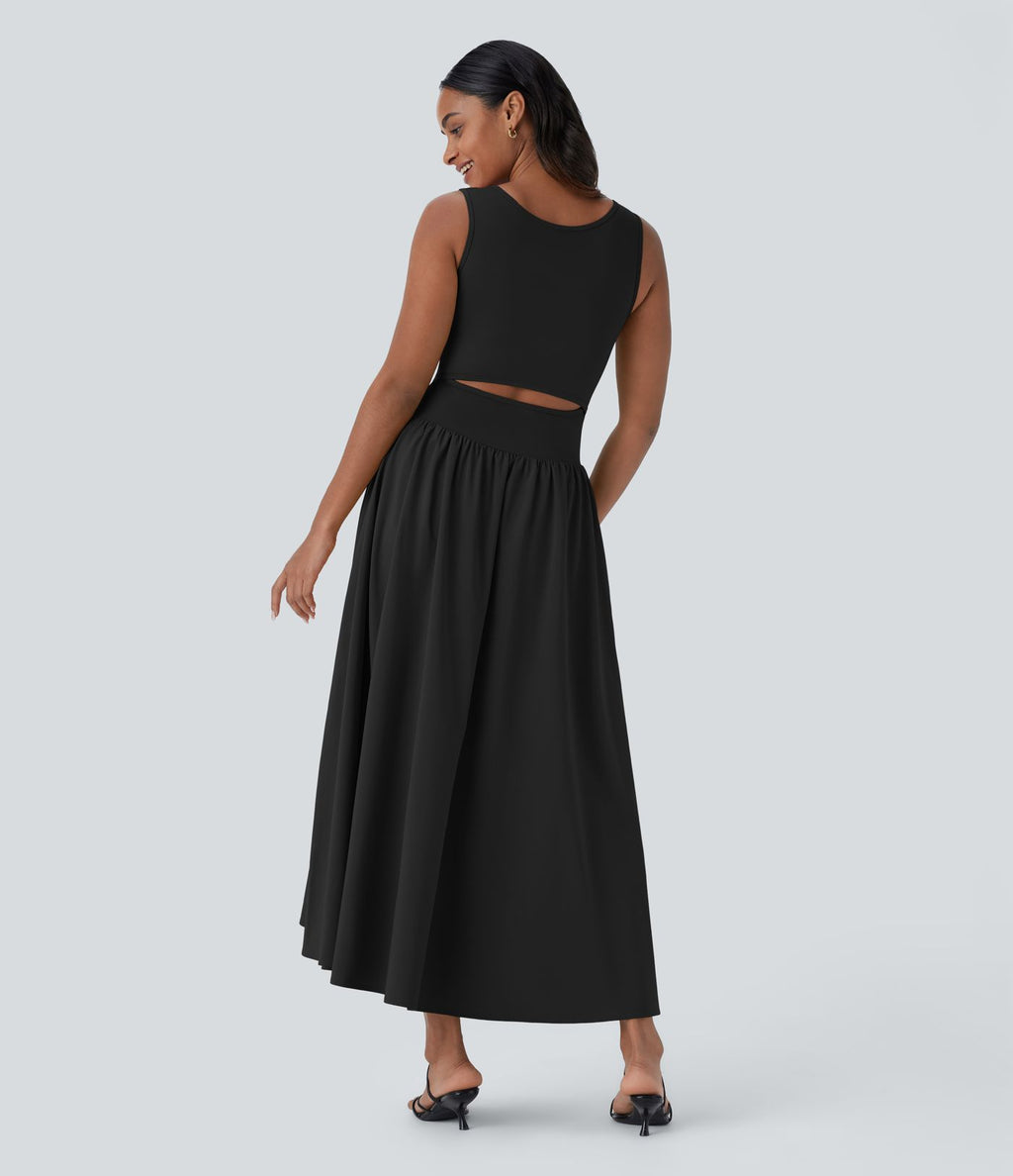 Robe longue décontractée sans manches Breezeful™ à découpes et séchage rapide - Se porte devant ou dos
