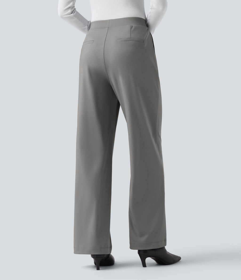 Pantalon tailleur Halara Flex™ DayStretch gainant coupe droite taille haute avec poches