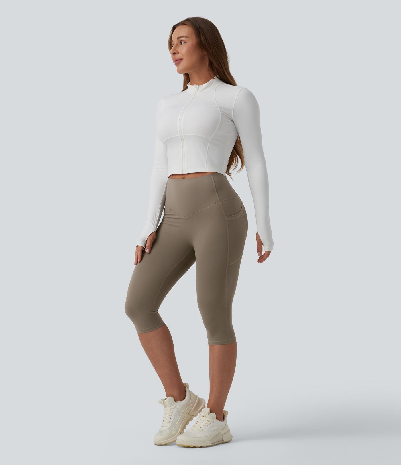 Legging sculptant d'entraînement corsaire Halara UltraSculpt™ taille haute galbant gainant avec poches