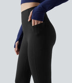 Legging de yoga thermique Halara UltraSculpt™ Heat taille haute froncé effet push-up gainant avec poches