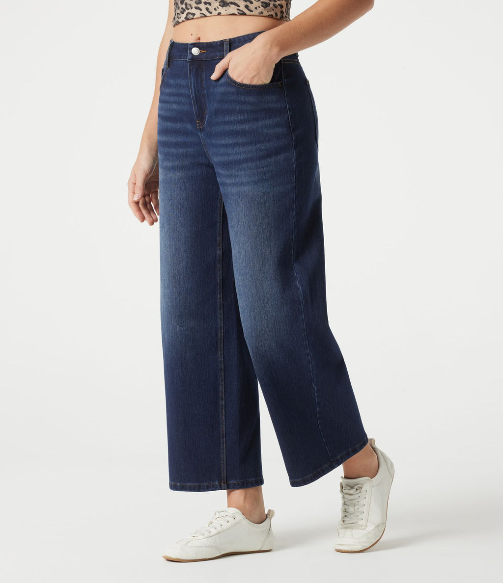 Halara Flex™ Jean large 7/8 taille mi-haute avec poches