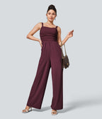 Breezeful™ Combinaison Casual Dos Nu Croisé avec Lacets et Poches Latérales à Séchage Rapide
