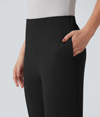 Pantalon de travail Halara Flex™ droit 7/8, taille haute, avec poches