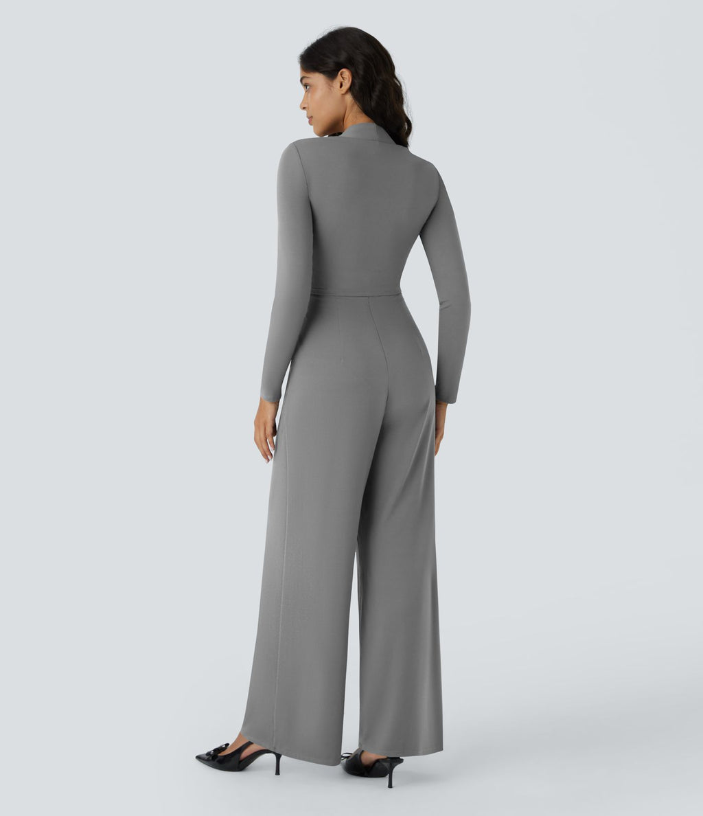 Combinaison de cérémonie à manches longues, coupe large avec poches latérales et zip invisible - Édition Easy Peasy