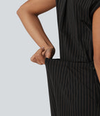 Combinaison chemise manches courtes bureau à effet frais avec ceintures et poches, accès facile Easy Peasy