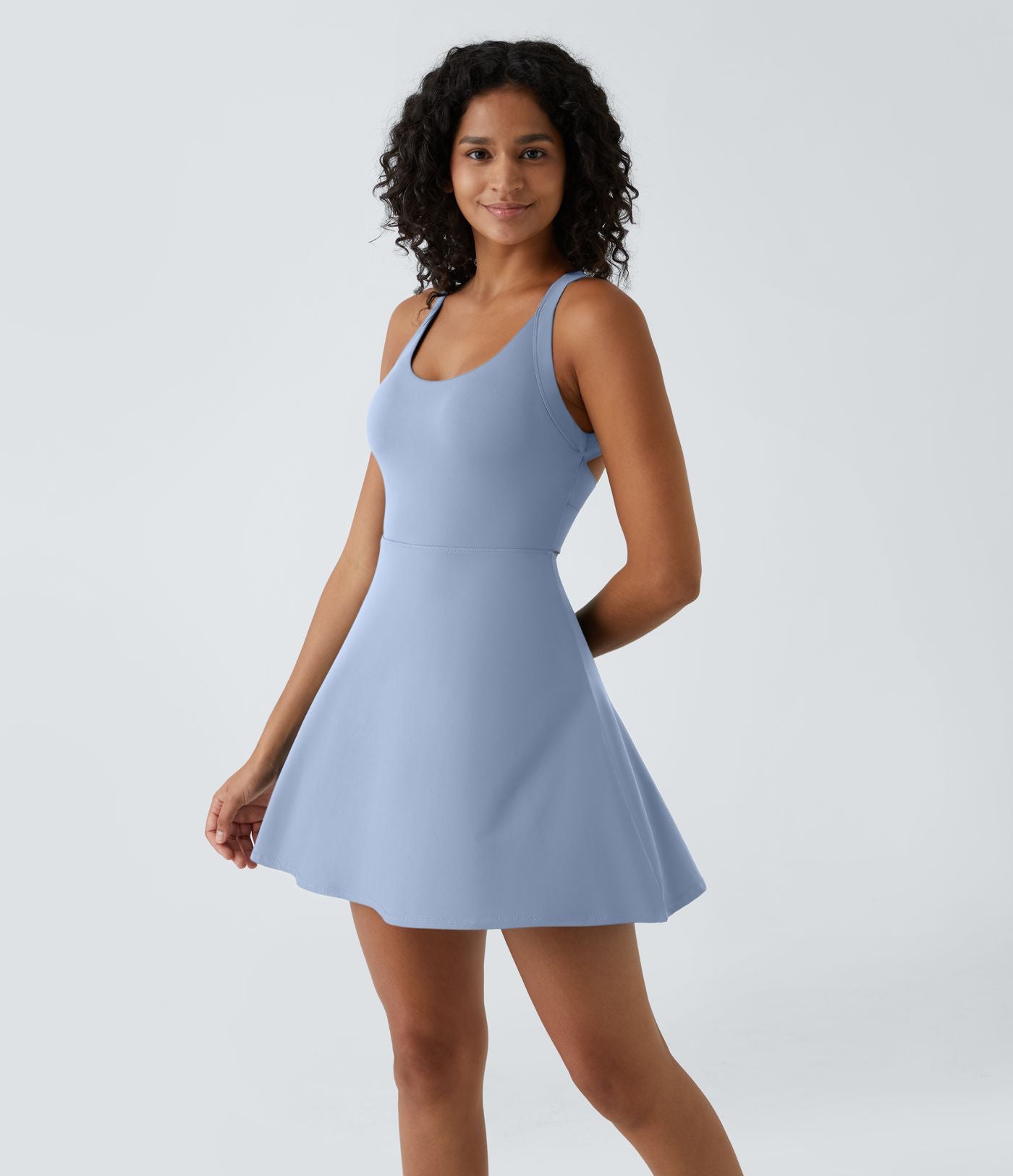 Robe de Danse Sport Mini à Volants Torsadés Dos Nu - Longueur Plus