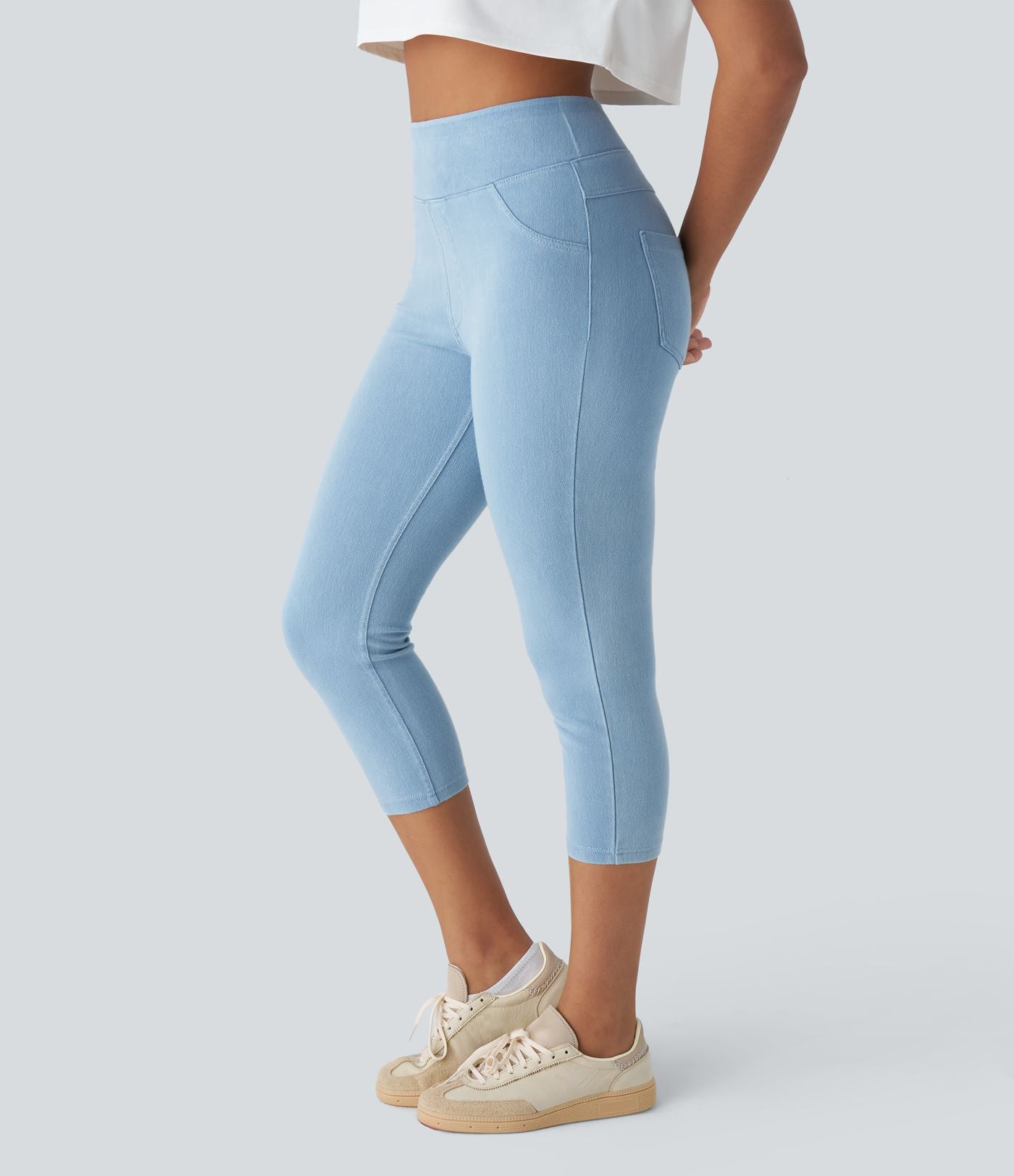 Halara Flex™ Jegging Capri Taille Haute Extensible Poche Latérale Arrière
