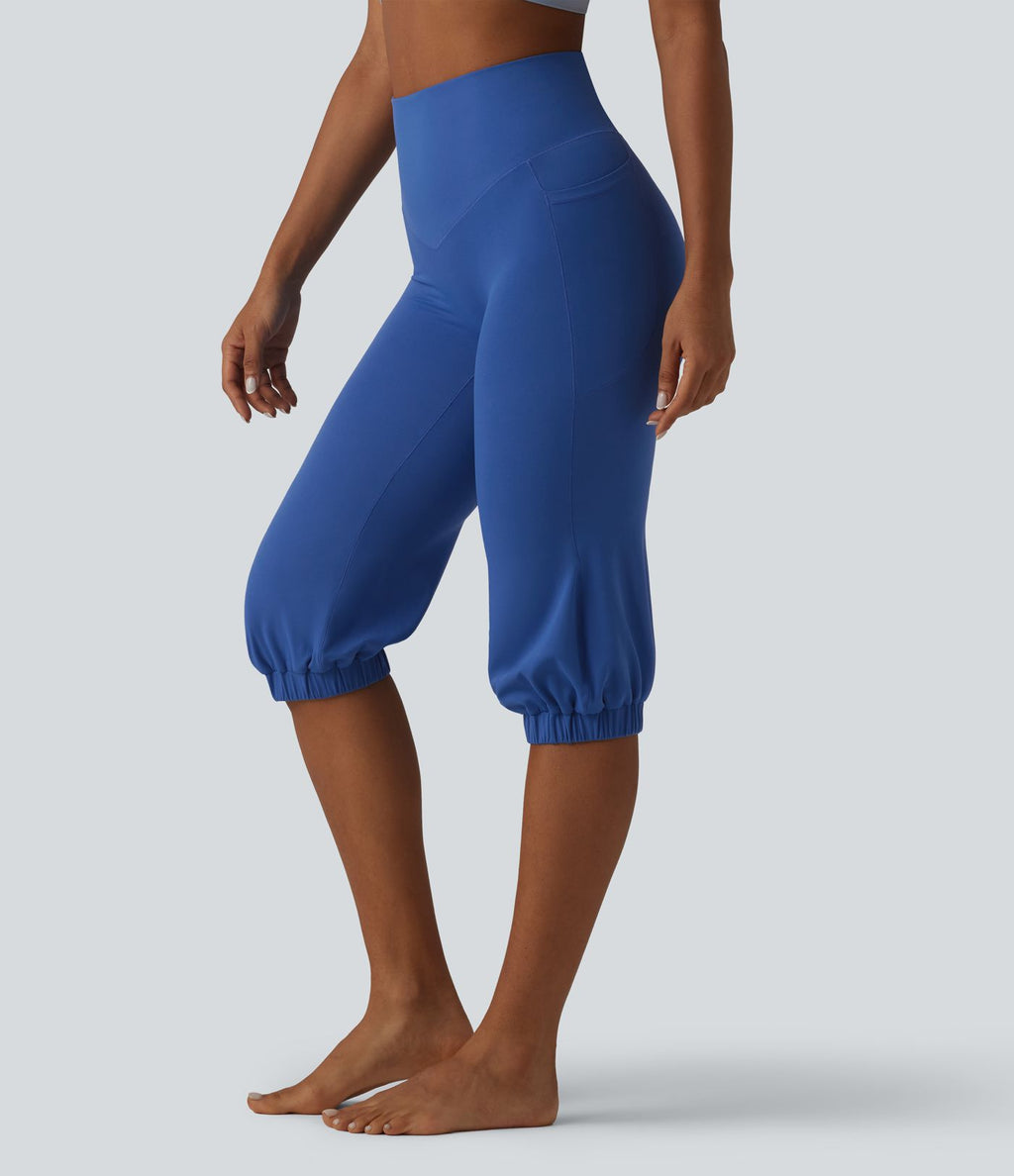 SoftlyZero™ Jogging corsaire ballon taille haute ventre plat pour la danse avec poches