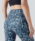 Legging de yoga gainant taille haute imprimé léopard avec poches Halara UltraSculpt™