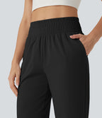 Pantalon yoga fuselé taille haute avec poches