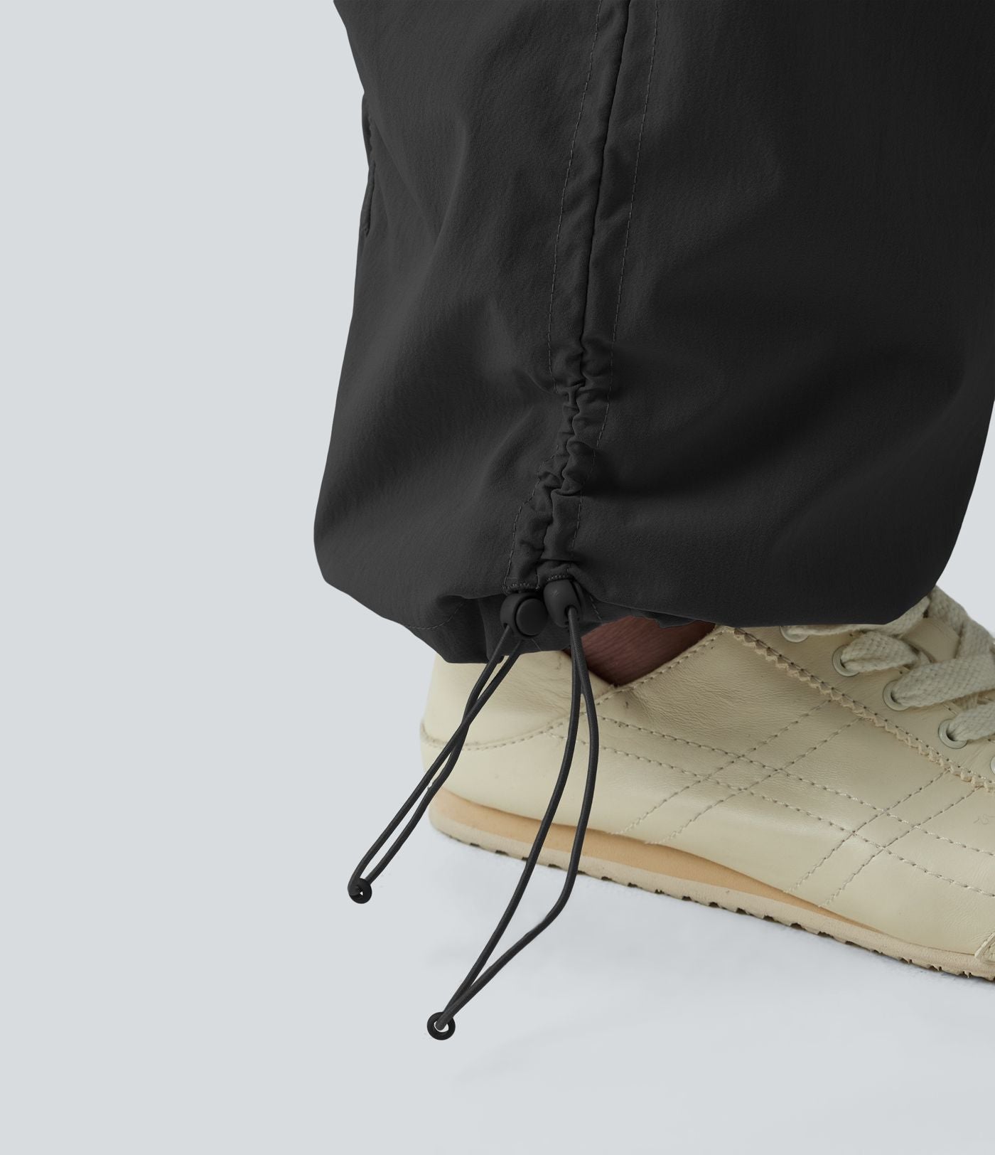Jogging cargo ample décontracté taille haute avec cordon de serrage avec poches