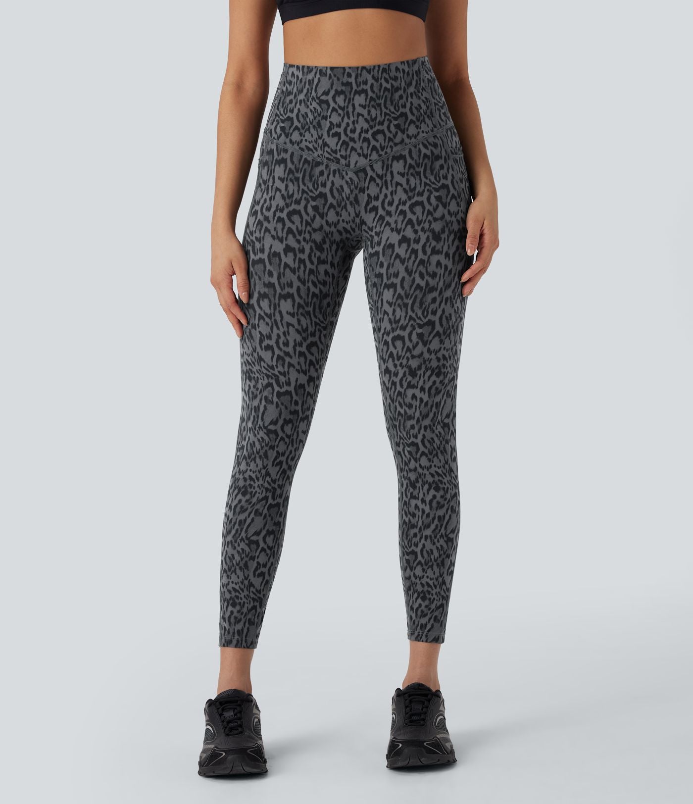 Legging de yoga gainant taille haute imprimé léopard avec poches Halara UltraSculpt™