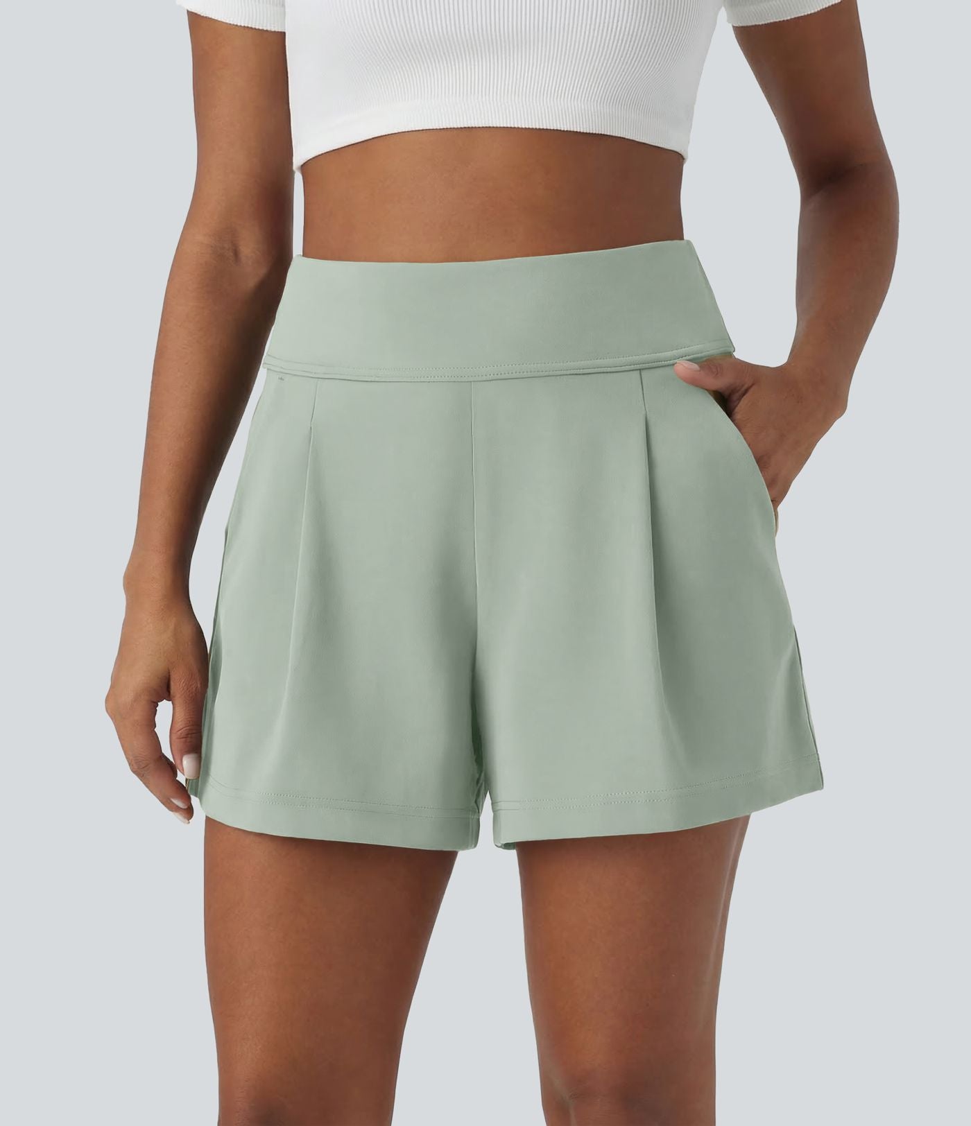 Short de travail large taille haute DayStretch avec poches