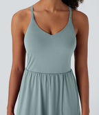 Robe caraco décontractée SoftlyZero™ Airy dos nageur effet frais InstantCool avec poches, bonnets E-G