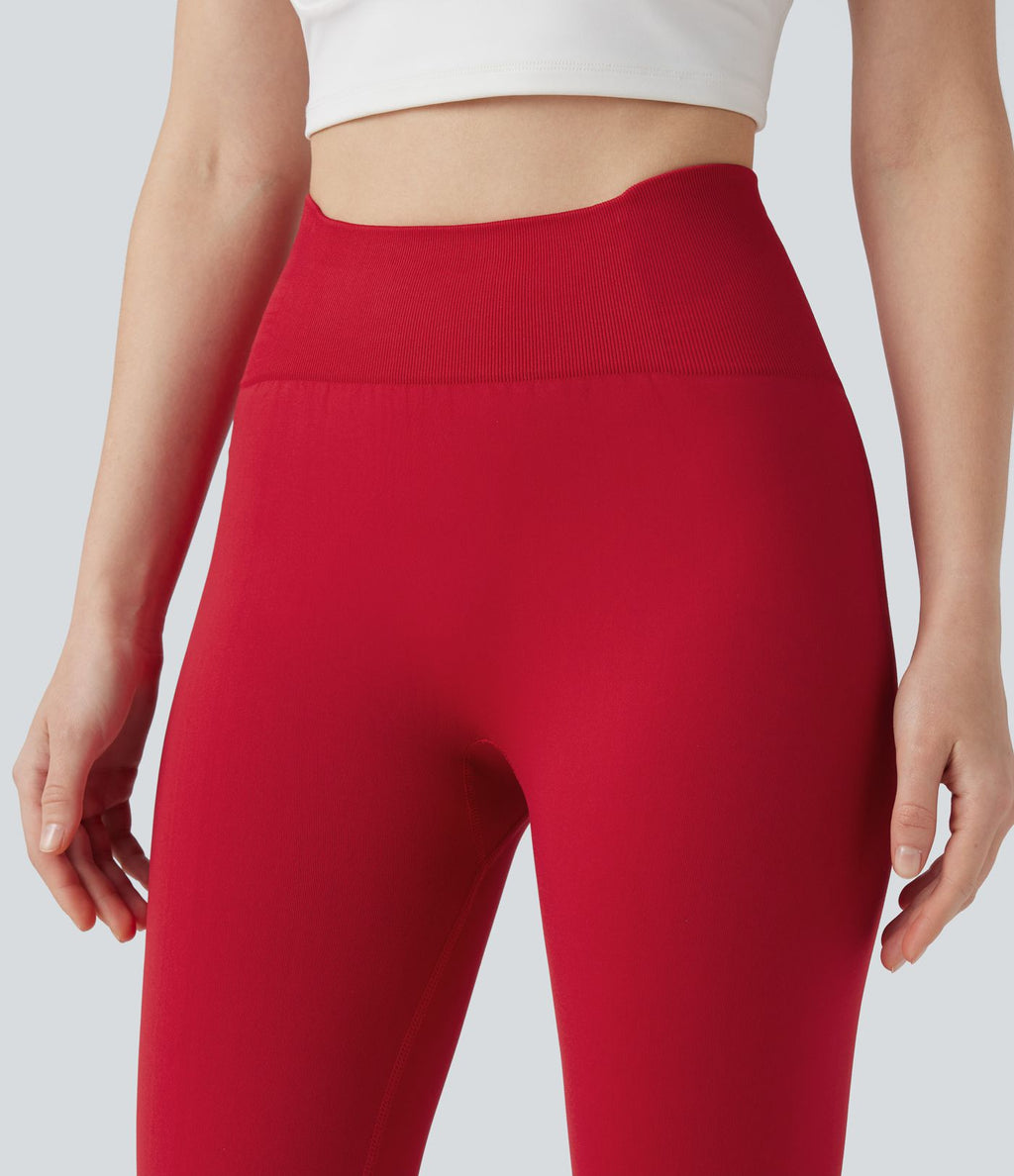 Legging de yoga 7/8 taille haute effet push-up Seamless Flow
