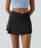 Jupe de tennis mini 2-en-1 quotidienne SoftlyZero™ Airy avec croisement, poche latérale et effet frais InstantCool, Lucid, protection solaire UPF50+
