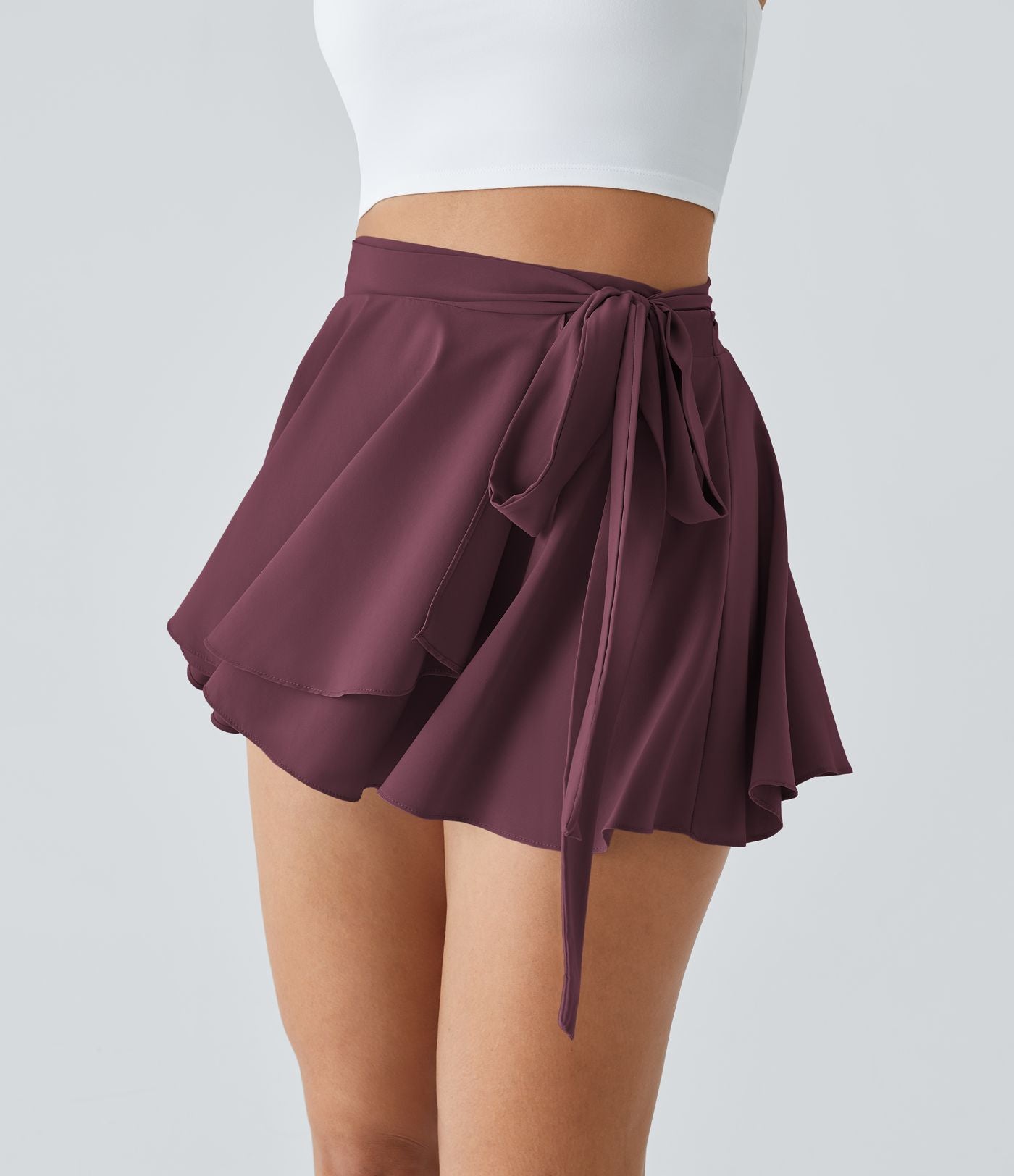 Breezeful™ Jupe Évasée Casual Taille Haute 2 en 1 Poche Latérale Séchage Rapide