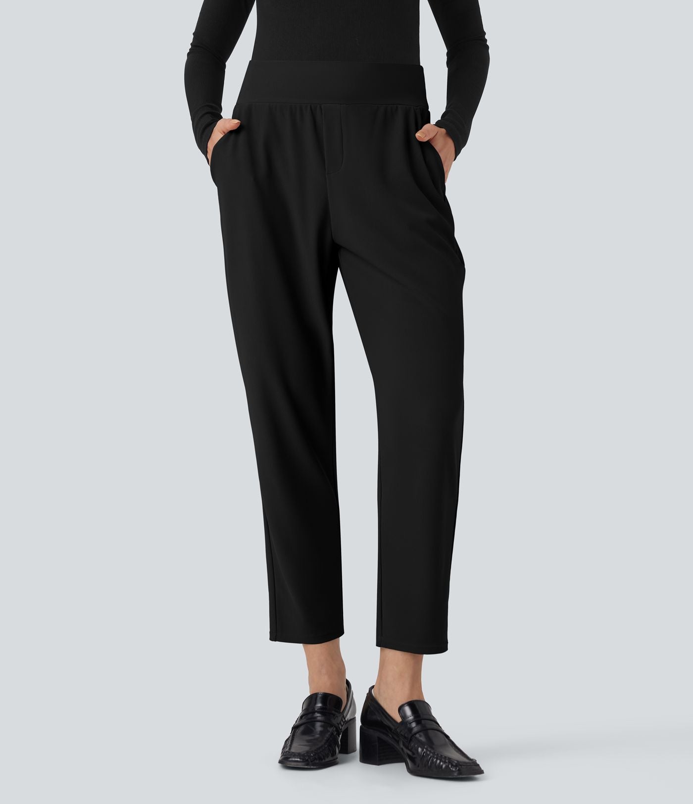 Pantalon tailleur fuselé Halara Flex™ taille mi-haute micro gaufré gainant avec poches