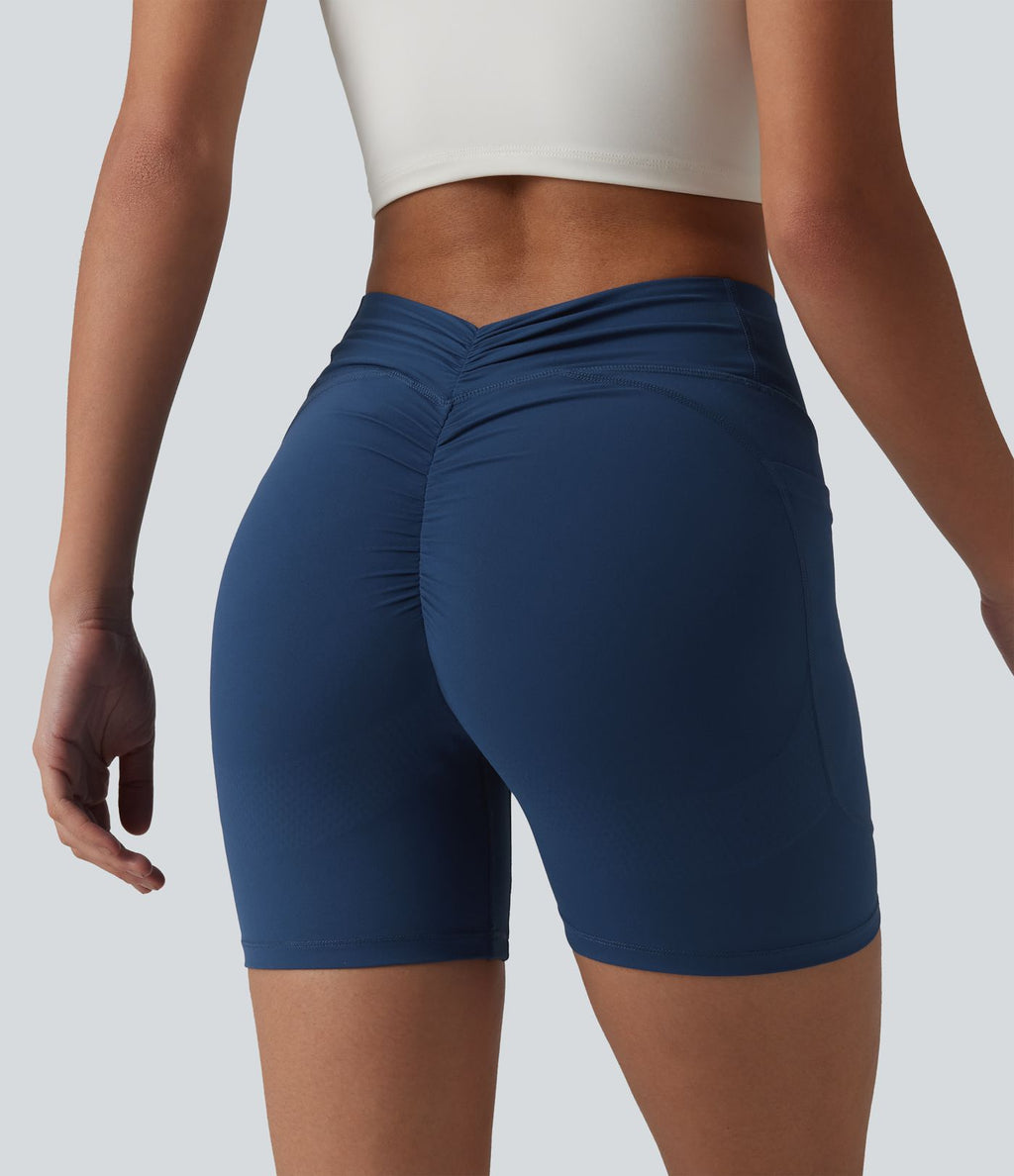 Halara UltraSculpt™ Cycliste de sport taille haute ventre plat push-up 12,5 cm avec poches