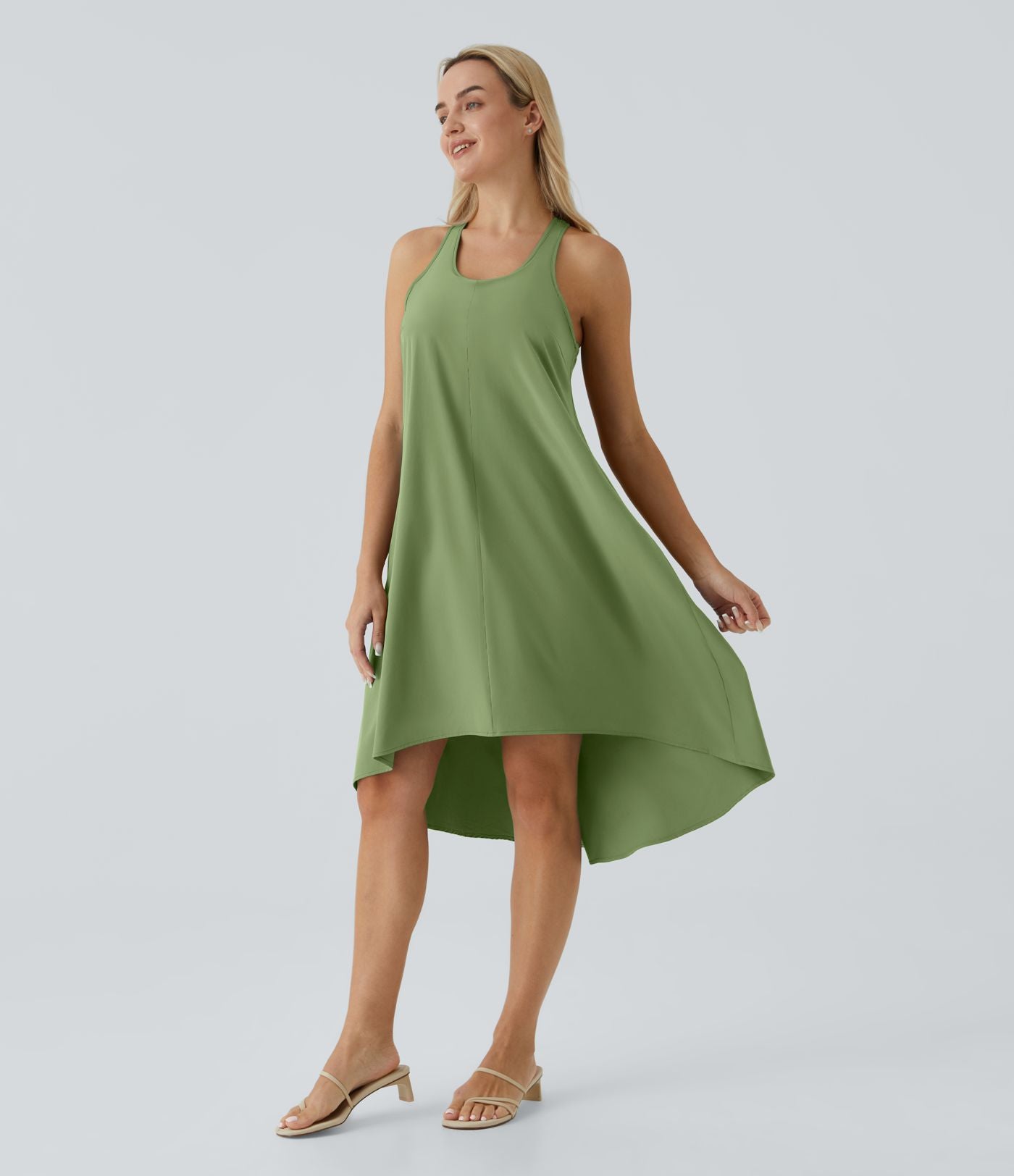 Robe décontractée mi-longue Breezeful™ dos nageur poche latérale fluide asymétrique séchage rapide A-C