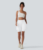 Short de yoga SoftlyZero™ Airy 2-en-1 taille ultra-haute effet frais InstantCool 17,5 cm avec poches